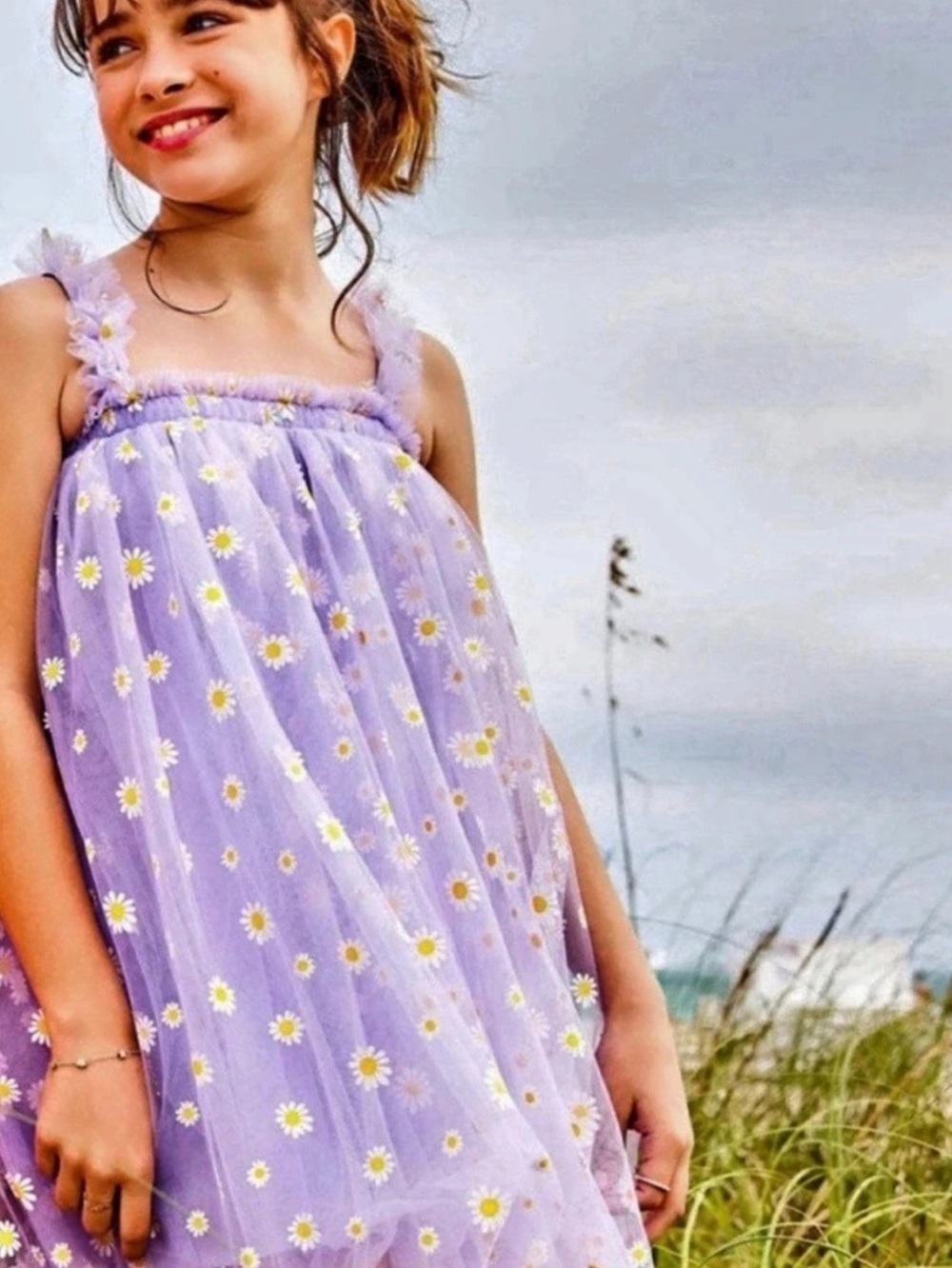 Lola and the Boys Girls Floral Tulle Dress Size 12
